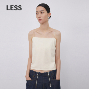 内搭背心2N7011520 打底无袖 LESS一字领无袖 吊带纯色基础款
