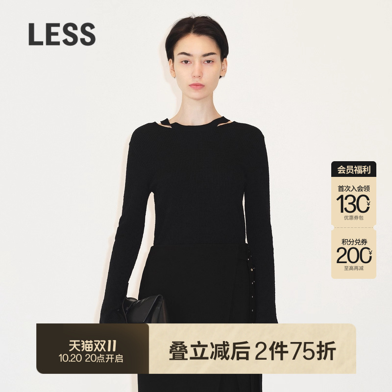 短款套头LESS毛衫圆领