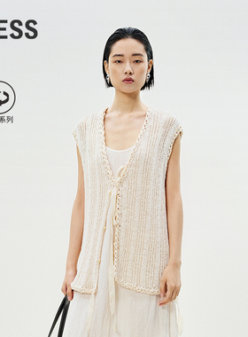 【商场同款/精工系列】LESS2025年夏新款V领针织背心2P6313590