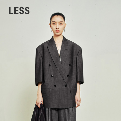 【LESSxSamuel】秋宽松休闲外套设计感七分袖西装女2O7710060
