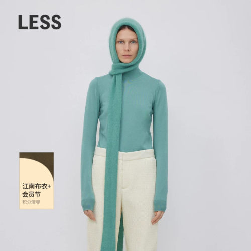 LESS冬绵羊毛高领简约纯色套头针织衫2NB313560