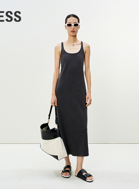 【商场同款/0压系列】LESS2025年夏新款A型无袖连衣裙2P4G12740