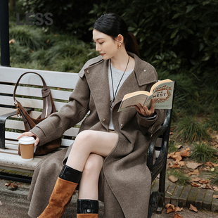 立领长袖 LESS2025年冬新款 0压系列 呢大衣2P0816590 商场同款