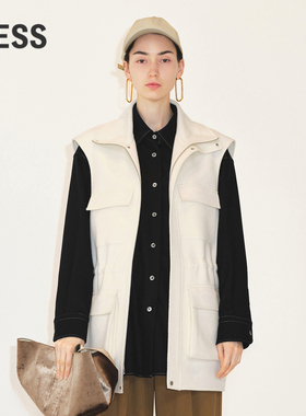 【LESS×Samuel】秋季羊毛毛呢收腰马甲外套女2M9511870