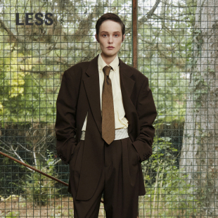 春季 绵羊毛西服女休闲宽松结构西装 外套2N1713590 LESSxSamuel