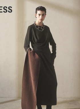 【商场同款/SAMUEL系列】LESS2025年冬新款长袖连衣裙2PBG18830