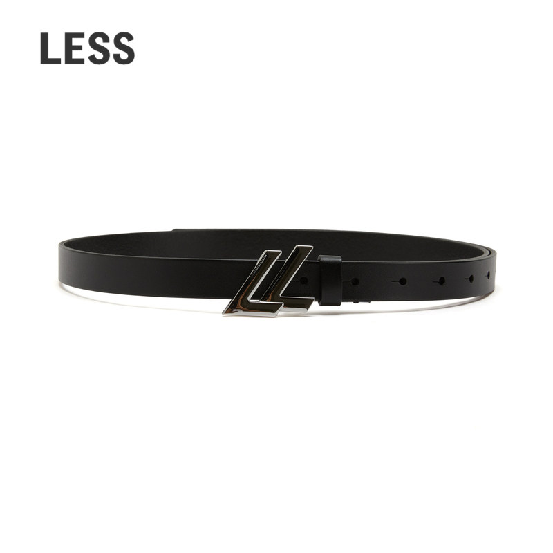 LESS休闲字母LOGO牛皮革皮带3O2K14030