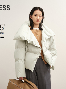 【商场同款】LESS2025年冬新款宽松立领长袖短款鹅绒服2P0C17630