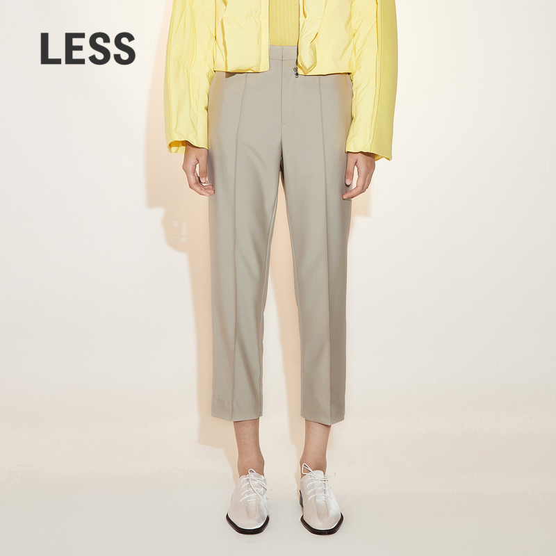 LESS春秋通勤休闲锥形九分长裤