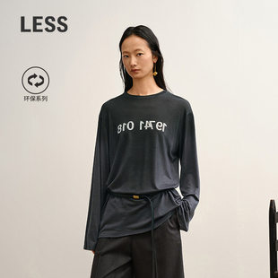 环保渐变长袖 LESS2025年秋新款 XUN系列 T恤2P8114730 商场同款
