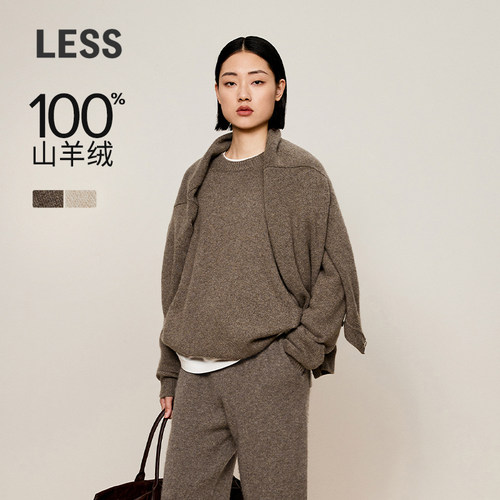 【0压系列】LESS冬简约圆领针织衫长袖套头羊绒毛衫女2OA312060