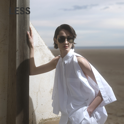 【商场同款/SAMUEL系列】LESS2025年春新款宽松长款衬衫2P3213230