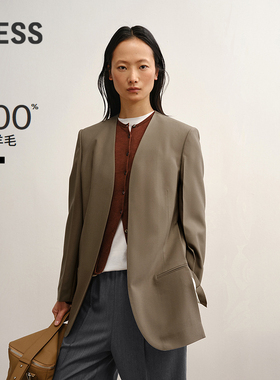 【商场同款/XUN系列】LESS2025年秋新款休闲无领西服2P8725230