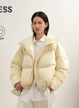 【商场同款】LESS2025年冬新款宽松立领短款长袖羽绒服2PAC17190