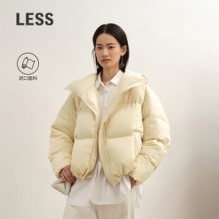 【商场同款】LESS2025年冬新款宽松立领短款长袖羽绒服2PAC17190