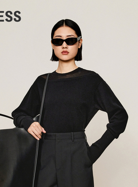 【0压系列】LESS冬简约气质针织衫长袖套头羊绒毛衫女2O0310490