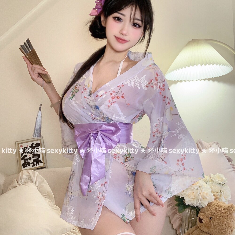 连衣裙紫色透视收腰短裙纯欲风