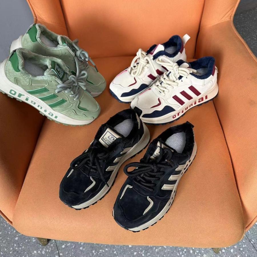 加绒保暖时尚防滑厚底休闲老爹鞋