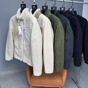 防风保暖羊羔绒宽松休闲立领摇粒绒外套 秋冬男女款 日单 试衣间
