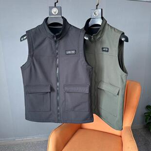 防风拒水加绒保暖高端立领男女软壳马甲背心 工艺超牛 品质 面料