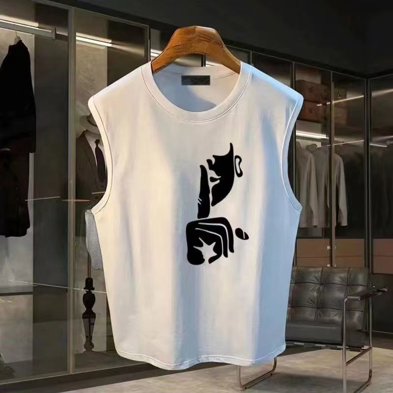 重磅230克纯棉背心男士夏季个性安静图案印花坎肩运动健身无袖T恤,男装,T恤,淘宝优惠券,粉丝福利购,淘宝优惠卷