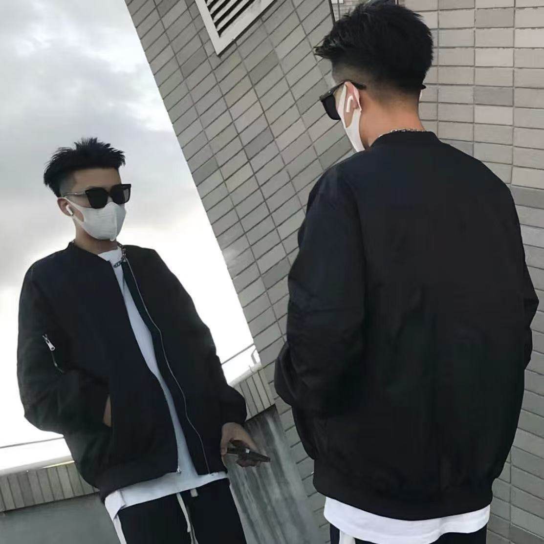 青年简约春秋季痞帅纯色宽松男士拼接立领棒球服夹克大码潮流外套,男装,夹克,淘宝优惠券,粉丝福利购,淘宝优惠卷