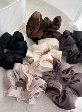 Raffia重磅超大法式大肠发圈高级感ins发饰仙女发绳缎面扎发头饰