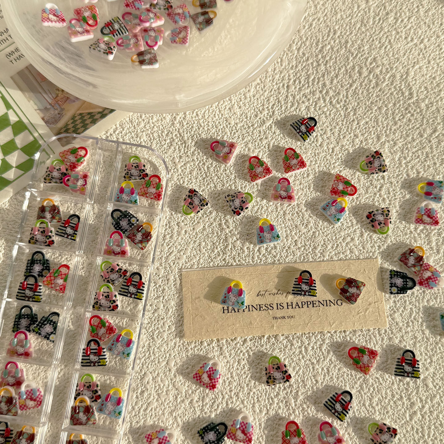 可爱KT卡通美甲凯蒂猫条纹豹纹小包包可爱立体树脂diy穿戴甲饰品,彩妆/香水/美妆工具,美甲工具,淘宝优惠券,粉丝福利购,淘宝优惠卷