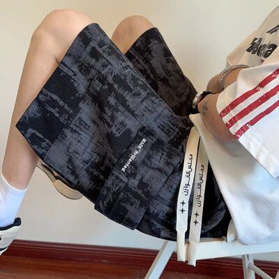 夏季短裤男宽松外穿扎染休闲裤子