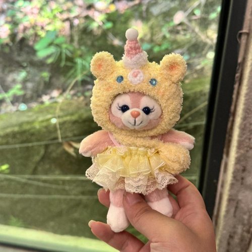 玲娜贝儿挂件衣服饼饼站坐姿着替冰箱贴娃衣头套圣诞款套装