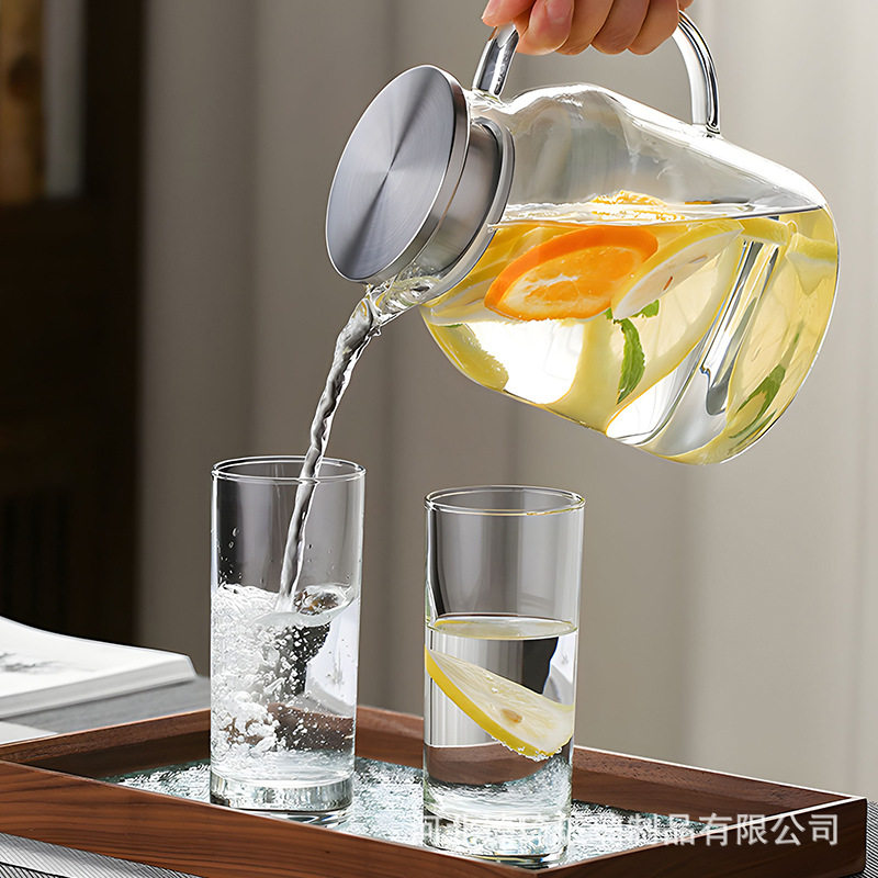 耐热耐高温玻璃冷水壶高硼硅喝水杯家用水具套装凉水壶大容量