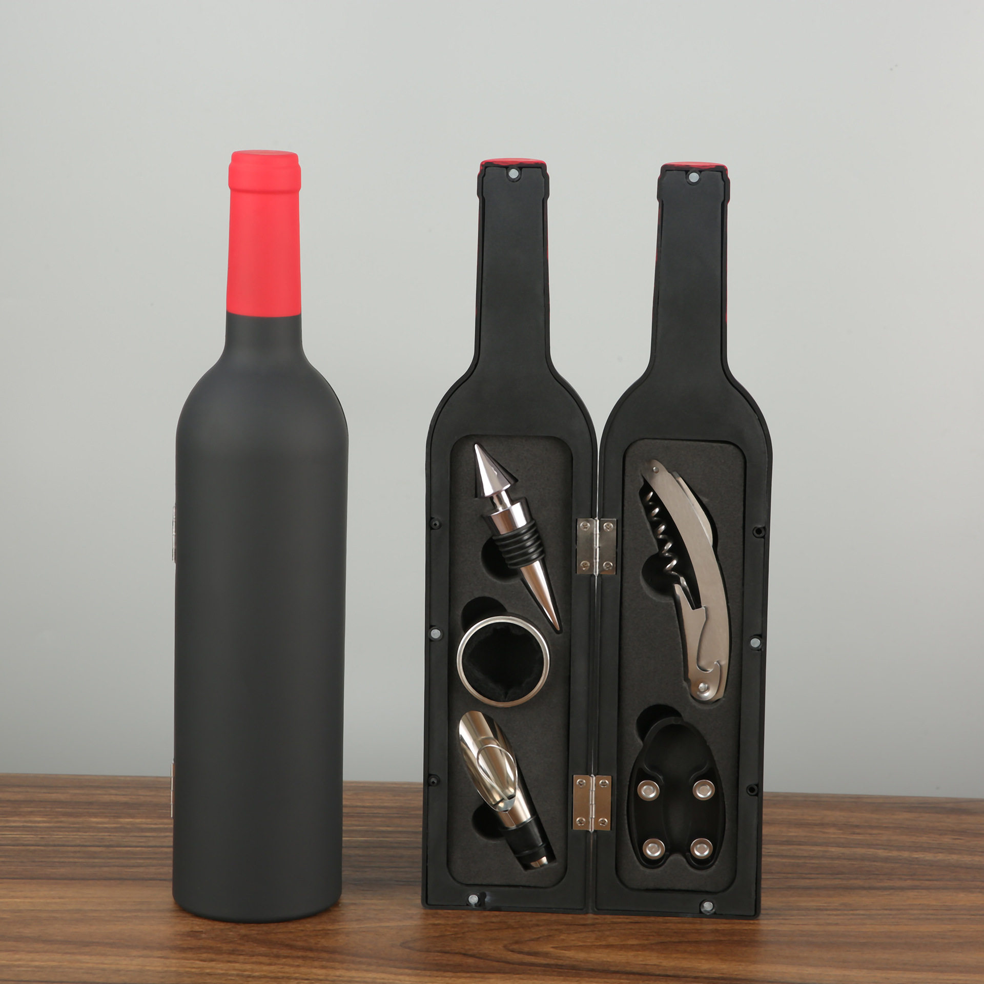 创意红酒酒具5件套多功能酒具开瓶器套装简约高级不锈钢开瓶器