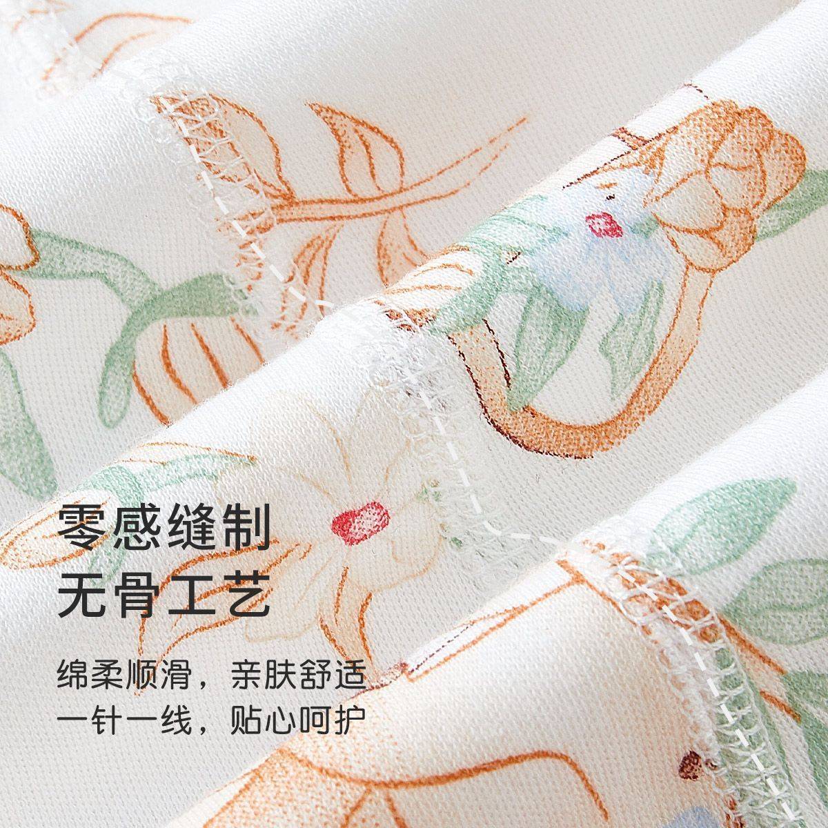 宝宝睡袍四季款纯棉男女童长袖空调服睡衣婴儿防踢被家居服睡裙