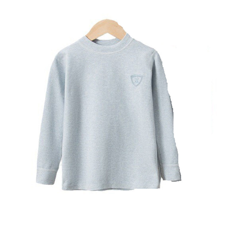 儿童舒绒彩棉单件上衣男女童秋衣中大童青少年打底衫保暖内衣