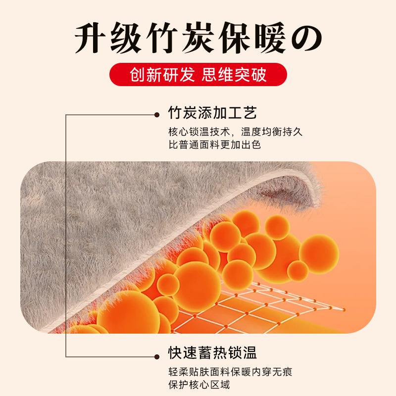 竹炭针织保暖护膝防寒骑行空调房关节护膝护腿套秋冬防滑舒适透气