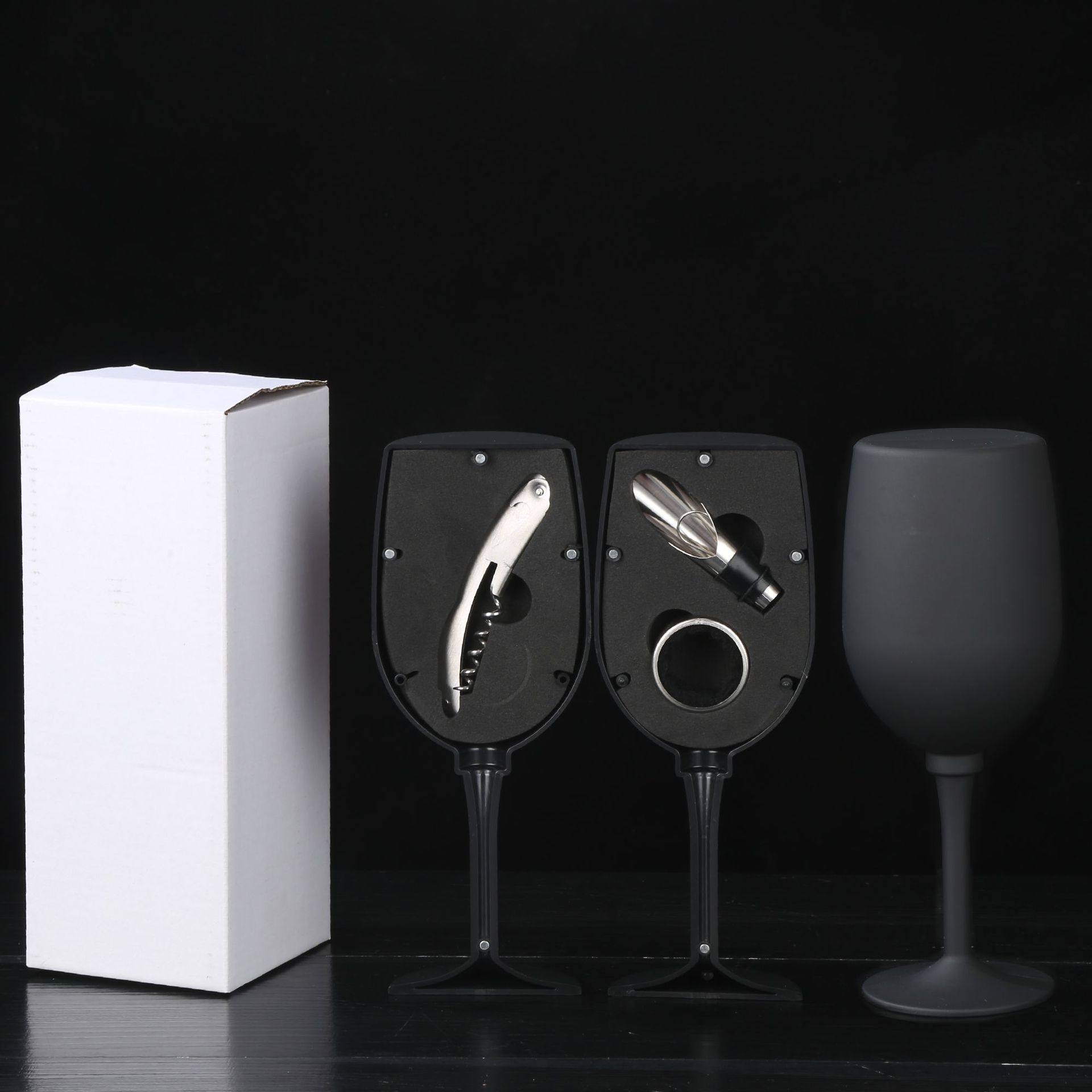 红酒酒具开瓶器套装 葡萄酒开瓶器大酒瓶5件套不锈钢红酒工具盒