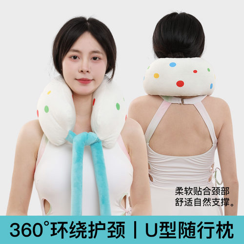 新款卡通护颈u型枕头旅行u型枕脖枕学生午睡枕腰靠