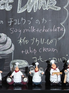 美式乡村复古厨师功能摆件 家居餐厅酒吧咖啡馆时尚装饰摆设