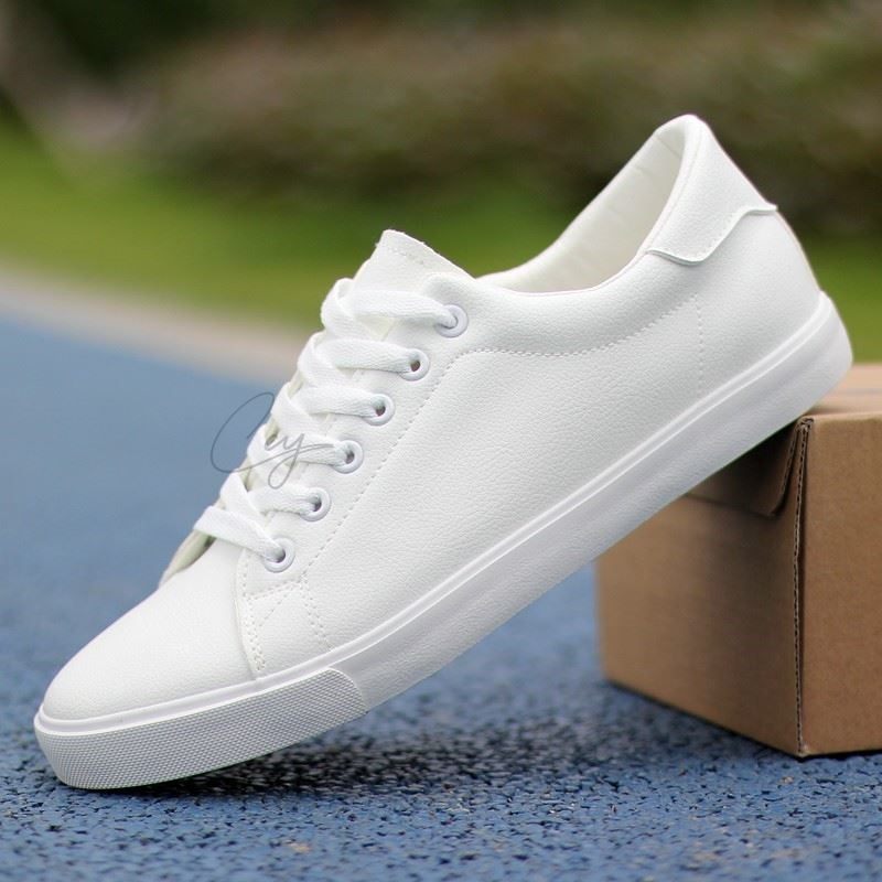 西装小白鞋男春季百搭潮流纯白鞋子夏季透气白色运动休闲板鞋白鞋