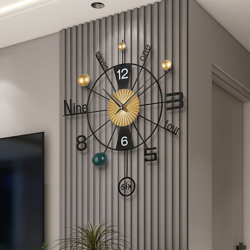 文蕴现代简约大气极简挂墙钟表