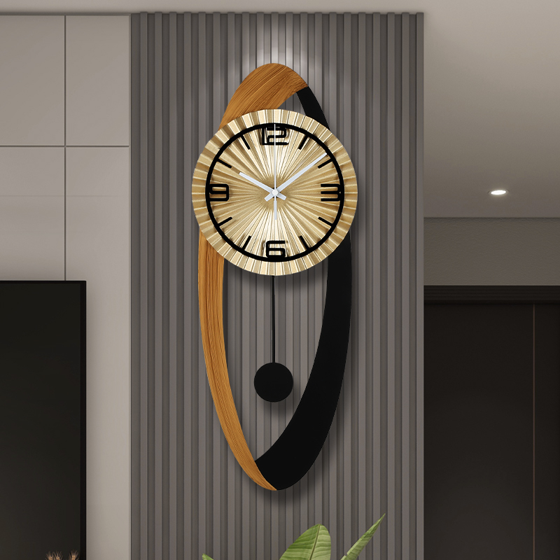 免打孔装饰高级感简约客厅挂钟