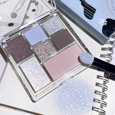 MUGELEEN七色玩趣眼影盘低饱和大地色高颜值金华彩妆多功能眼影盘