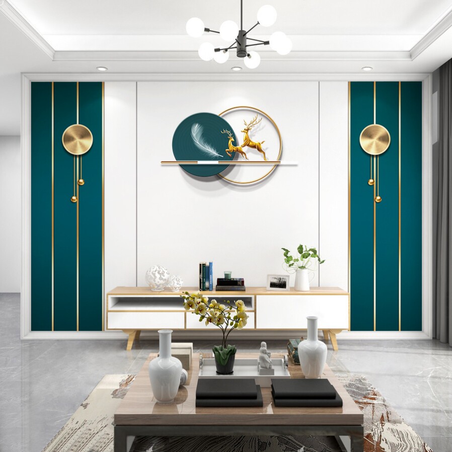 新款轻奢风竹木纤维护墙板电视背景集成墙板8d客厅沙发影视背景墙