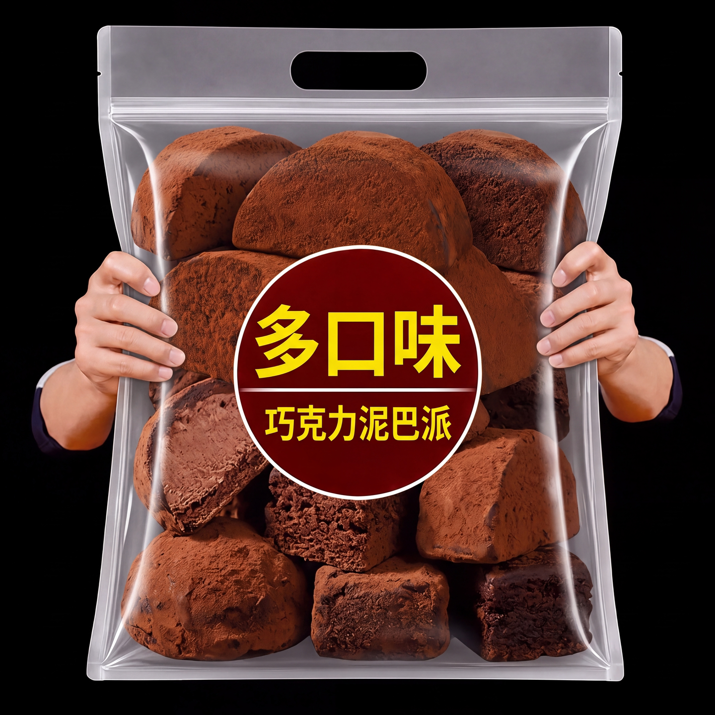 【央妈推荐】巧克力泥巴派黑巧夹心新鲜短保早餐面包蛋糕甜品y
