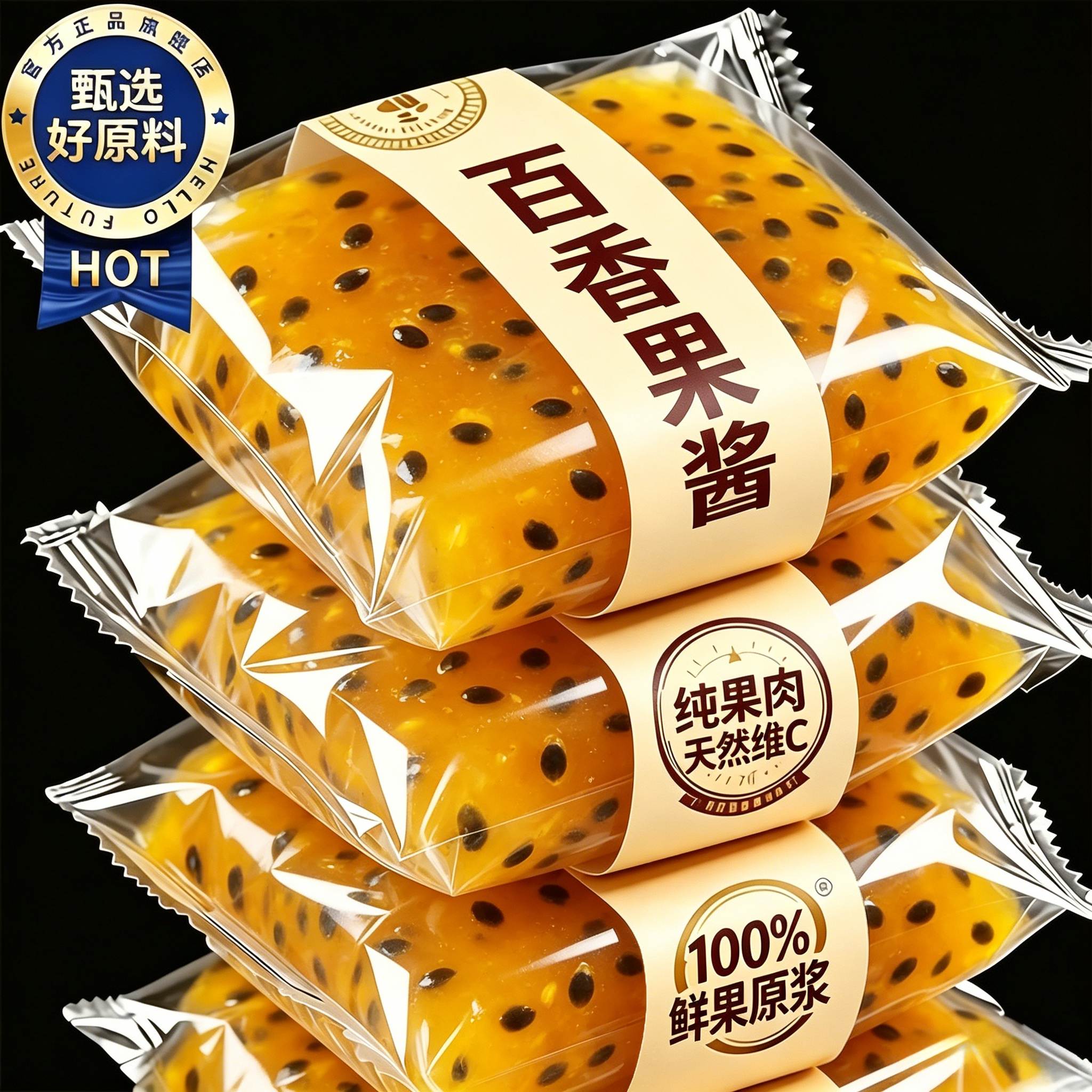 【央妈推荐】特级新鲜百香果酱家商用官方旗舰店奶茶店专用浓缩y