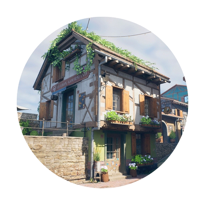 UE5教程FPS游戏场景欧洲小镇建模SD材质渲染全流程教学视频课程