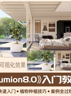lumion8.0教程零基础软件新手入门环境艺术建筑可视化视频课程