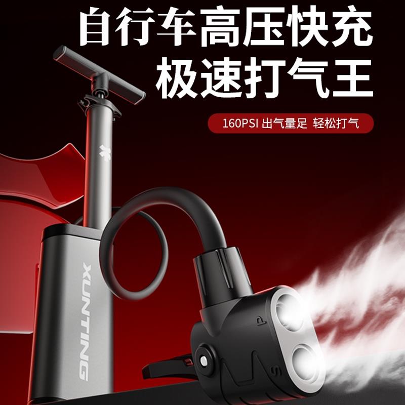 适用喜德盛AD350/300/500打气筒高压便携公路车充气泵骑行装备