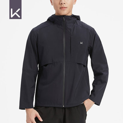 Keep新款男士外套防泼水运动外套跑步训练连帽夹克防风衣春秋