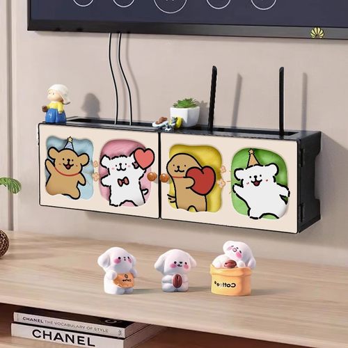 线条小狗路由器放置架